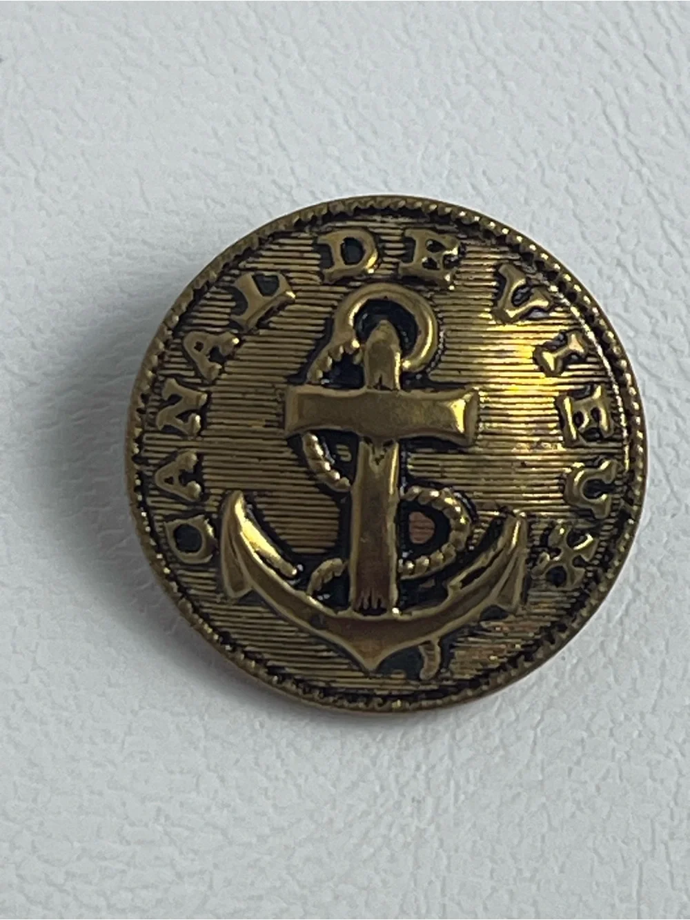VTG Lot of 7 Canal de Vieux Navy/Anchor/Rope Metal Brass/Bronze Button